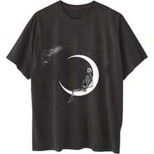 Women's Tops Letter Tee Graphic T-Shirts, Vintage Shirts For Women Cute Graphic Tee Spring Short Sleeve Tops Oversized Tshirts Teen Aesthetic Clothing-For Women, Holiday, Vacation,Daily Casual Fashion And Versatility. -Unisex Loose - Fit Comfortable Vintage Street - Style Cotton T - Shirt Top - 超大 T 卹 #C2 - 查看 5