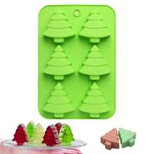 Moldes de silicone para árvores de Natal, moldes para doces de chocolate, sabonetes artesanais, cubos de gelo, biscoitos, gelatina, biscoitos, moldes para bolos, festas de fim de ano em família, decorações de Natal, pijamas de Natal, presentes de Natal, decoração de Natal