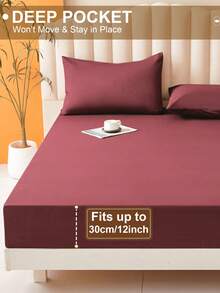 1 buc Cearșaf impermeabil de culoare solidă, Set de cearșafuri de pat, husă de saltea prietenoasă cu pielea, Cearșaf de pat moale și confortabil pentru pat, Protecție de saltea, Cuvertură de pat pentru dormitor, Husă de saltea pentru un somn confortabil, Potrivit pentru toate anotimpurile