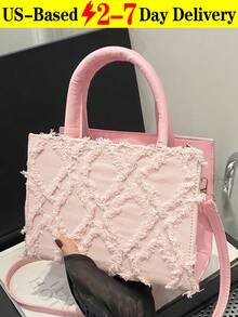 [US-Based Shipping]Fashion Solid Color Diamond Grid Quilted Square Crossbody Bag, New Small PU Leather Banquet Evening Shoulder Bag,Women's Solid Color New Jeans Mini Handbag, Pink Versatile Tote Bag, Niche High Quality Shoulder Bag & Crossbody Bag,Multifunctional Outdoor Travel Vacation Handbag, White Collar And Student Daily Commuting Crossbody Bag, Casual Cell Phone Change Lipstick Storage Bag,Fashionable Fringe Edge Handbag With Adjustable Shoulder Strap,Purse Purses Bags Purses And Bags Women Beach Bag Bags For Women Halloween Pink Purse Tote Bags Carteras Para Mujer Clear Purse Tote Bags For Women Crossbody Bags For Women Bolsos Para Mujer Mini Purse Purses For Women Handbags For Women Clear Bag Blue Purse Wallet - 粉色 - 查看 12