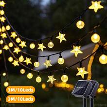 1 包 LED 太阳能灯串、户外水晶球灯、太阳能供电的彩色仙女灯、泡泡球灯、星星灯、花园、草坪、露台、庭院、阳台、栅栏、门廊、树木、帐篷、露营装饰照明