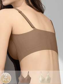1/2/3/4/5Pcs Women's Push-Up Bra - High Support Wireless Comfort Fit With Removable Pads, Seamless Invisible Design & Adjustable Back Strap, Solid Color For Everyday & Special Occasions, Strapless Push Up Bra, Occasion Lingerie, Sleek Lingerie, Comfortable Fit, Flexible Material - 多色-1 - 查看 6