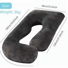 Oreiller amovible pour le bas du ventre pendant la grossesse, oreiller pour le bas du ventre pour dormir sur le côé, oreiller de maternité, oreillers de grossesse et d'allaitement, accessoires de maternité - Gris - Voir 3