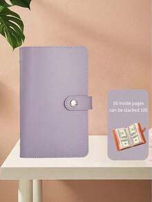 100 Bills Capacity Cash Envelope Notebook, With Banknote & Stamp Graphic, A6 Large Capacity, Envelope Challenge Loose-Leaf Binder, Envelope Savings Challenge Notebook, Envelope Savings Challenge Loose-Leaf Binder, Help You Achieve Savings Goal, Multifunctional Portable Loose-Leaf Organizer, School Supplies, Back To School Essential - Multicolor - View 10