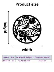 1pc Fashionable Metal Sea Turtle Wall Art - Coastal Home Decor, Suitable For Beach Themed Bedroom And Ocean Enthusiasts - Ideal Holiday Gift, Sea Turtle Decoration