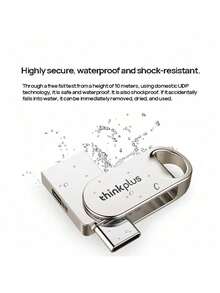 Lenovo 光碟TYCU301 小巧雙頭可旋轉 TypeC雙接口 u盤大容量 手機電腦兩用優盤 珍珠鎳 - 珍珠鎳 - 查看 4