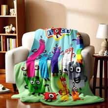 Numberblocks Math Adventure Flannel Throw Blanket Colorful Educational Character Design Soft Warm Lightweight Blanket For Kids Playroom Classroom Nursery Bedroom Couch Learning Time Gift For Boys Girls Children Fans Birthday Christmas Educational Present, Versatile Shawl/Blanket: Durable, Comfy, Breathable, Easy-Care. Multi-Use: Bed/Sofa/Camp/Travel/Office/Car/Desk. Events: NY/V-Day/Fall/StPats/Halloween/Tgiving/Xmas/Solstice/Easter/Mom&Dad/July4/LaborDay. Patterns: Cheetah/Stripe/Plaid/Houndstooth/Geo/Animal/Botanical/Abstract/US Flag/Holiday Plaid. Types: Throw/Stitch/Hand-Stitched/Thermal/Flannel/Microfiber/Bamboo. Fringe/Tassels/Poms. Fabrics: Sherpa/Chunky/Cable Knit. Features: All-Season, Light Warmth, Anti-Pilling, Gift-Wrap. - 多色 23 - 查看 7