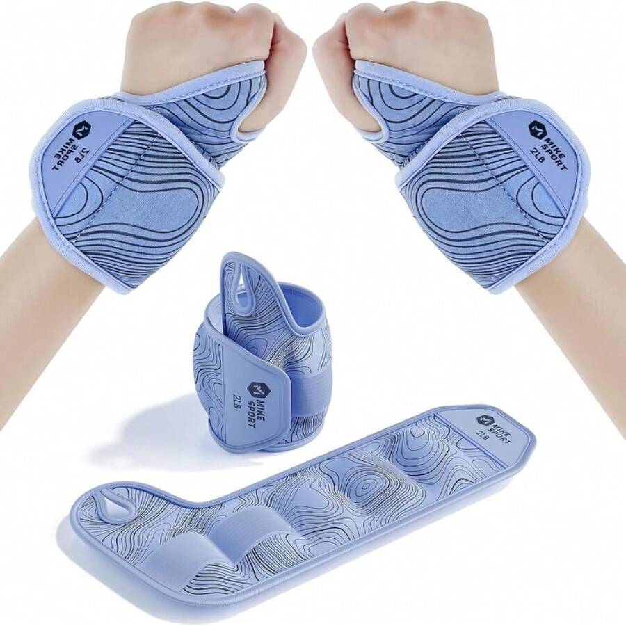 Ankle Weights 1 Pair 2 4 6 8 10 Lbs Wrist Leg Arm Weights For Women Men Kids, Strength Training Wrist And Ankle Weights Sets For Walking Fitness Gym Workout,19548422 - 紫丁香色 - 查看 1