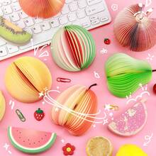 1pc Creative 3D Fruit Shape Sticky Notes Paper, Cute Office Stationery Gift - Multicolor - View 12