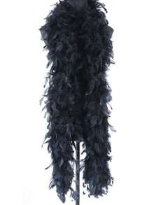 1 件 2 码长人造羽毛 Chandelle 围巾，天然蓬松围巾，活力茶会狂欢生日派对婚礼装饰照相亭服装道具舞蹈装扮 DIY 工艺品 - 48G - 查看 17