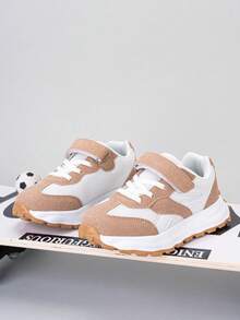 1 Pair Boys' Shoes, 2026 Spring & Autumn New Children's Sports Shoes, Leather Upper Breathable Chunky Sneakers, Toddler & Big Kid Sneakers