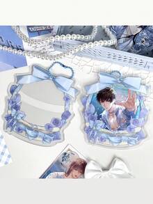 1 Pc 58mm-75mm Badge Holder Set Anime Badge Peripheral Animation Bag Pendant Brooch Display Storage Bag Suitable For Goods Collection Display And Storage