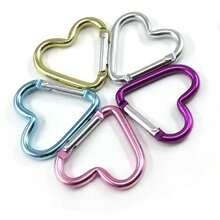 Herzförmige Karabinerhaken, DIY Bekleidungszubehör, Mini herzförmige Haken für Kindertaschen