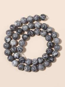 Cuentas de piedras naturales, cuentas sueltas de obsidiana, jade birmano, ojo de tigre, redondas y lisas, piedras preciosas de curación de energía para hacer joyas, pulseras y collares DIY