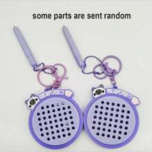 1pc Creative Cartoon Cat Magnetic Steel Ball Painting Board Keychain, Practical Bag Pendant Magnetic Steel Ball Painting Board Keychain, Fun Stress Relief Toy