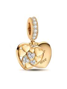 1 件时尚心连心串珠饰品，适合手链 DIY 女士珠宝 - 金色 - 查看 22