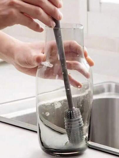 Long Handled Multifunctional Water Bottle Cleaning Brush - Suitable For Thin Necked Water Bottles, Bathroom Water Bottles, Sports Water Bottles, Coffee Cups, Cups, And Flasks!