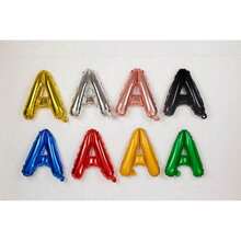 16 culori baloane personalizate cu litere, frază cu balon, baloane cu litere aurii, banner personalizat cu baloane, litere din balon, balon auriu implicit