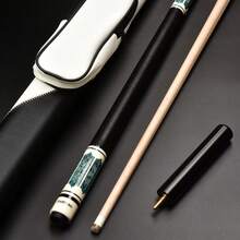 JIAN YING 1 件优质美式 9 球杆、台球杆、专业台球杆，采用北美硬枫木制成，杆头 12.5 毫米，重量 18-20 盎司，长度 148 厘米/58 英寸，包含球杆、球杆盒、延长杆、手套、球杆布 - 台球爱好者的理想选择 - 12.5mm Billiard cue + cue bag - 查看 9