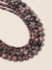 Cuentas de piedras naturales, cuentas sueltas de obsidiana, jade birmano, ojo de tigre, redondas y lisas, piedras preciosas de curación de energía para hacer joyas, pulseras y collares DIY