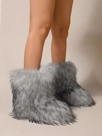 Botas de mujer de piel sintética, cálidas y cómodas botas cortas de suela plana con puntera redonda y suave para interiores y exteriores