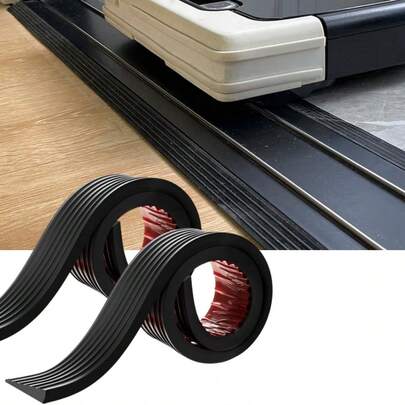 1 件 90 厘米/35.43 英寸车门槛坡道、自粘橡胶门坡道、轮椅和滑板车门槛坡道、可调节和可切割的电动轮椅坡道，适用于门口、路缘、清扫车、电动滑板车、浴室