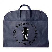 1个防尘衣物袋，防水衣物保护套，时尚26字母印花衣柜收纳袋，悬挂式衣橱整理袋，适合返校季、情人节和生日送给男友/女友的礼物 - 藍色 - 查看 24