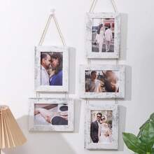 1pc 6-Inch Single & 2/3/4 Pieces Combination Creative Photo Wall Frame Decor, Horizontal & Vertical, Suitable For Bedroom, Living Room, Office, Holidays - Multicolor - View 6