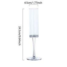 2/6 件欧式优雅高脚酒杯，高端果酒、鸡尾酒、红酒、香槟酒杯 - 透明 - 查看 2