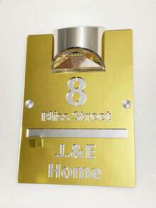 Solar Powered House Number Plaque - Automatically Lights Up At Dusk. Elegant Gold Appearance, Energy-Efficient And . Perfect For Home Decor Or Gift To Loved Ones. - Multicolor - View 36