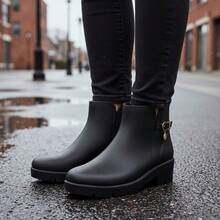 Pakar Zapaterias Top Moda Botas de lluvia para mujer negro, impermeable - Negro - Ver 1