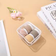 GGGold 4pcs [TSA]Approved Silicone Travel Containers Set, Leak-Proof Cream Jars With Transparent Bag, For Face Body Hand Lotion Skincare.Suitable For [ Travel]  And Shipping Seasons