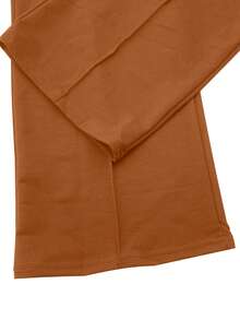 Bộ đồ 2 món mặc ngoài trời thường ngày, Bộ đồ 2 món màu trơn, Bộ đồ 2 món có mũ trùm đầu, Bộ đồ 2 món mặc ngoài thanh lịch, gợi cảm, thoáng khí, thoải mái, thích hợp cho dạ hội, tiệc tùng, du lịch, tụ tập - Cà phê nâu - Xem 6