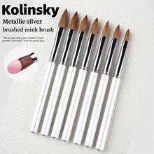 Wholesale Round 100# Kolinsky Acrylic Oval Nail Brush 16/22# Japanese Nail Brush Manicure Brush