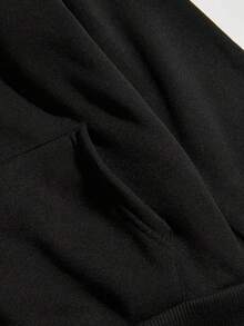 Band Skull Graphic Hoodie,Casual Printed Long-Sleeved Hooded Sweatshirt, Suitable For Daily Wear In Autumn And Winter, Unisex Pullover - Black - View 3