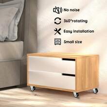 4 件重型万向轮带刹车脚轮 - 可选高度 3.17 厘米/5.08 厘米 - 铁架上的黑色 PVC 轮，适用于办公室柜、工作台、家具、储物柜和推拉门