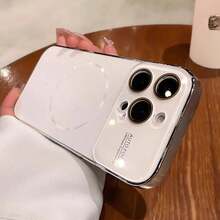 Electroplated Color Magnetic Ring Phone Case For IPhone 17 Air/16 15 14 13 12 Pro Max/17 16 15 14 Plus 13 12 11 Pro Hard Shell Full Coverage Protective Case - 粉色 - 查看 4