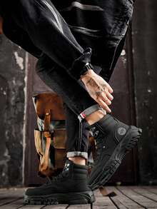 Botas casuales para adolescentes y estudiantes, resistentes al desgaste, de unicolor y elegante, de estilo británico versátil