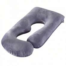 Oreiller amovible pour le bas du ventre pendant la grossesse, oreiller pour le bas du ventre pour dormir sur le côé, oreiller de maternité, oreillers de grossesse et d'allaitement, accessoires de maternité - Gris - Voir 5