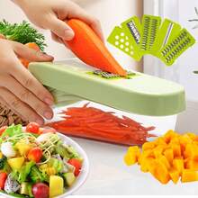 Multi-Functional Vegetable Slicer, Potato Slicer, Shredder, Onion Chopper, Vegetable Cutter - Multicolor - View 11