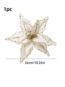 1/3/6pcs Artificial Flower Head, Christmas Tree Wreath DIY Decorations, For Holiday Decoration, Home Decoration, Room Decoration, Vase Decoration, Table Centerpiece, Wedding Decoration