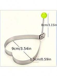 1 modèle de poêle en acier inoxydable, moule à œuf en forme de cœur + étoile/acier inoxydable, poêle, outil de broyage d'œuf frit et d'œuf dur, moule à œuf frit en forme de cœur, anneau de poêle, outil de broyage d'œuf frit et d'œuf dur disponible
