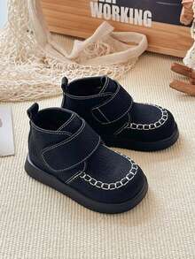 Botas de tobillo para niños, botas de suela blanda para niños para otoño/invierno, nuevos zapatos de princesa para bebé, zapatos de cuero estilo coreano para niñas pequeñas