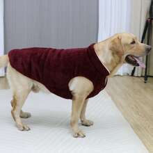 Metglad Giacca per cani, giacca invernale calda per cani, gilet resistente al freddo per cani con bottoni a scatto, gilet in doppio strato di lana adatto per cani di taglia grande, media e piccola - Anguria Rosa - Visualizzare 10