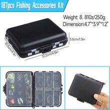 187pcs Fishing Accessories Kit Set Including Fishing Hooks Sinker Weights Fishing Set With Tackle Box - 187Pcs Set - View 4