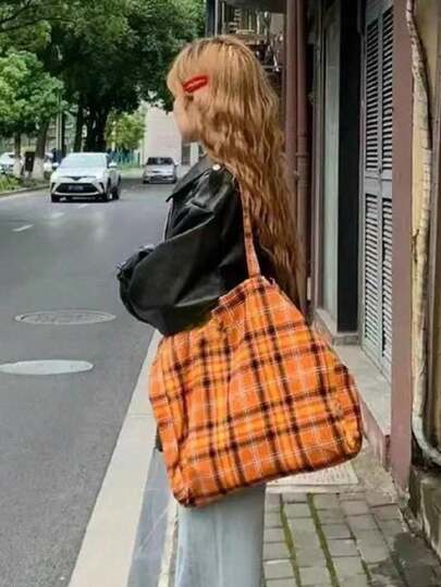 حقيبة كتف كبيرة السعة بتصميم عتيق للنساء، تصميم جديد للعمل