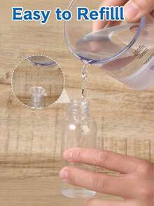 1/3 chai xịt nhỏ 100ml, chai rỗng trong suốt, vòi xịt phun sương mịn, có phễu, kích thước nhỏ gọn tiện dụng khi đi du lịch, dùng đựng chất lỏng, mỹ phẩm, chất tẩy rửa, sản phẩm chăm sóc cá nhân. - Nhiều màu - Xem 5