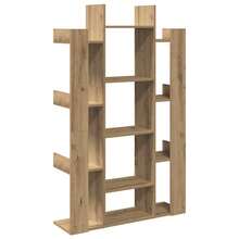 Libreria Larryhot in rovere artigianale 86x25,5x140 cm in legno ingegnerizzato, resistente e durevole, facile da montare, stile decorativo, adattA, Per riporre soprammobili, statuette, libri, piccoli oggetti, ecc. - Castano - Visualizzare 6