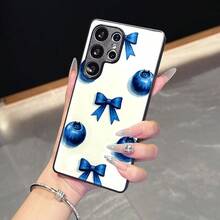 Blue Bowknot Design Phone Case For  A05 A06 A135G A15 A225G A325G A52 A535G A545G A735G Note10Lite Note20 S10 S21Plus5G S22Ultra5G S23Ultra5G Note9 - Lightweight Shock-Resistant Non-Yellowing