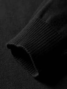 Men's Casual Long Sleeve Zip-Up Cardigan Sweater, Versatile For Daily Wear